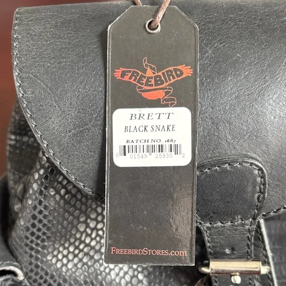 Freebird Charcoal Snake Print Backpack - Picture 3 of 14